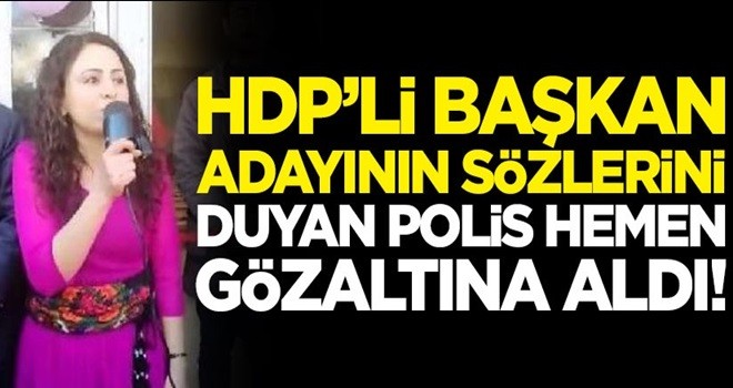 HDP’li başkan adayının sözlerini duyan polis, hemen gözaltına aldı