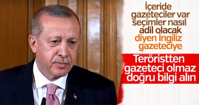 Erdoğan'dan gazeteciye tepki: Haber kaynaklarınız yanlış