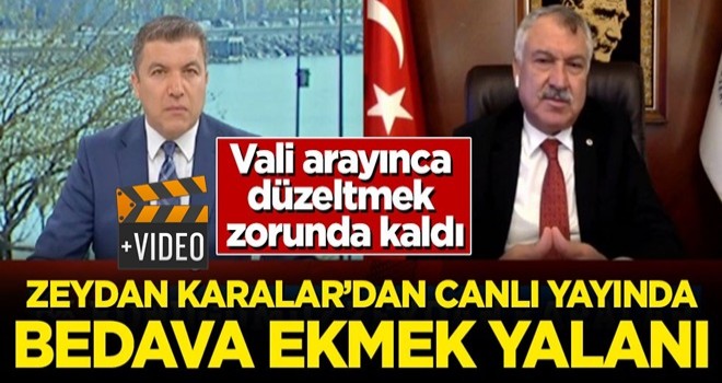 Vali arayınca düzeltmek zorunda kaldı! Zeydan Karalar'dan canlı yayında ekmek yalanı