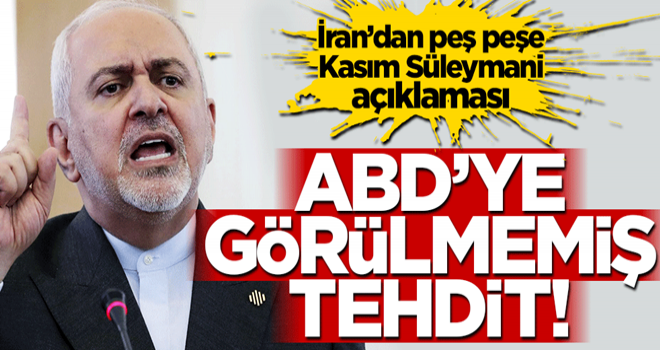 İran Dışişleri Bakanı Zarif'ten çok sert 'Kasım Süleymani' açıklaması!