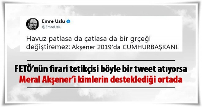 Emre Uslu'nun Meral Akşener tweetleri