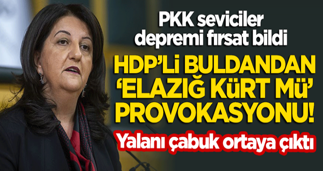 HDP'li Pervin Buldan'dan 'Elazığ Kürt mü' provokasyonu! Yalanı çabuk ortaya çıktı