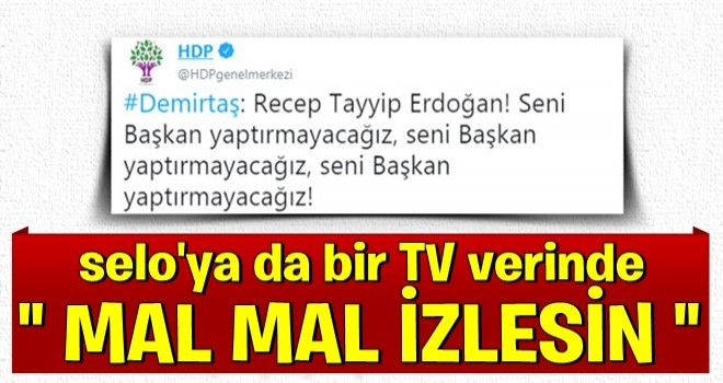 'Seni başkan yaptırmayacağız' diyen Demirtaş'a izletin