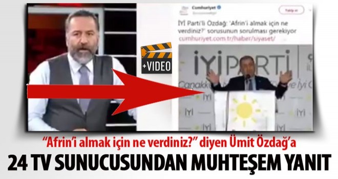 Murat Çiçek'ten Ümit Özdağ'a muhteşem yanıt