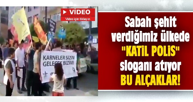 Provokatör sözde liselilerden alçak slogan