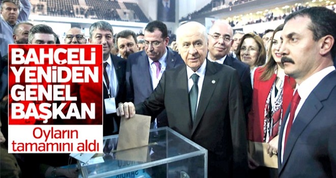 Devlet Bahçeli yeniden Genel Başkan seçildi