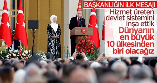 Başkan Erdoğan'ın ilk konuşması