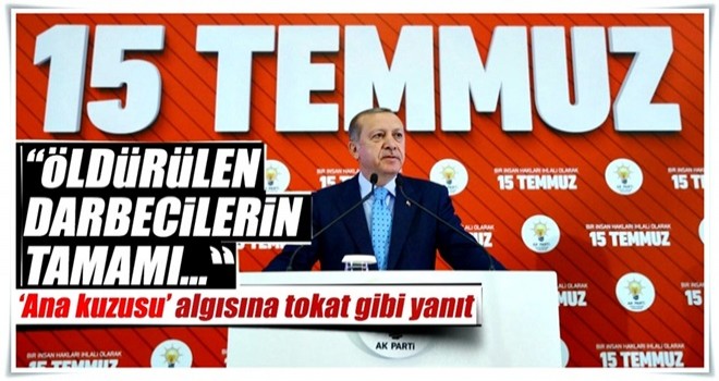 Cumhurbaşkanı Erdoğan: Darbecilerin tamamı çatışmalarda öldü