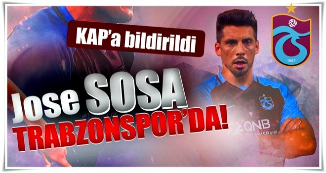 Son dakika: Trabzonspor, Sosa'yı resmen açıkladı!