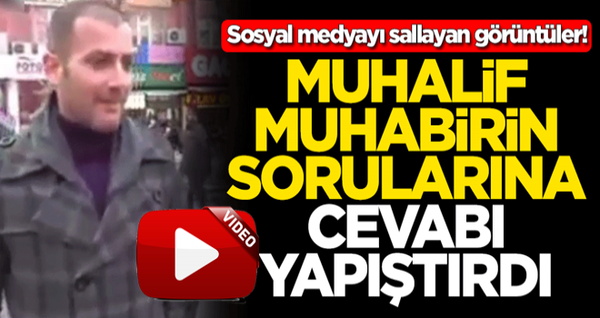 Sosyal medyayı sallayan görüntüler! Hükümet muhalifi muhabirin her sorusuna cevabı yapıştırdı