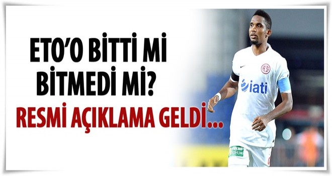 Resmi açıklama yapıldı! Samuel Eto'o...