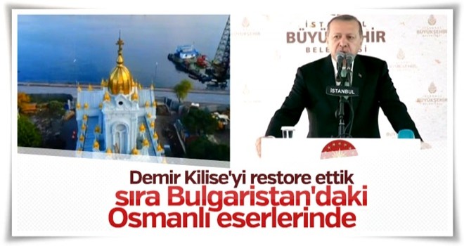 Cumhurbaşkanı Erdoğan Demir Kilise'nin açılış töreninde