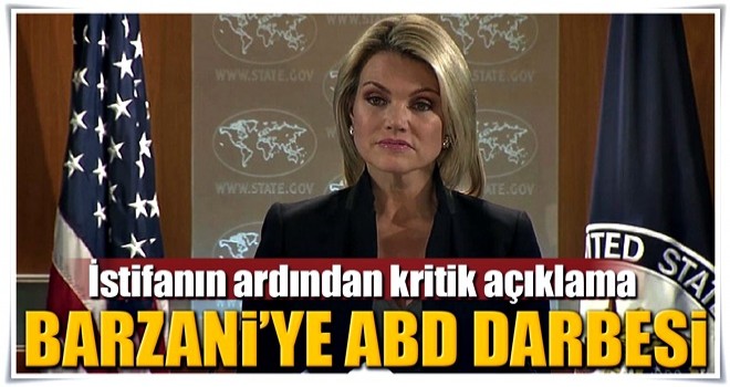 İstifanın ardından Barzani'ye ABD darbesi