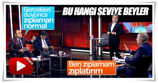 CNN Türk canlı yayınında 'zıplatırım' tartışması