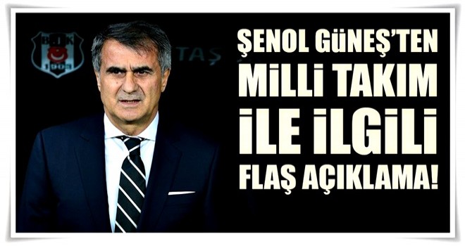 Şenol Güneş'ten flaş milli takım açıklaması