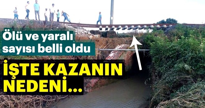 Vali tren kazasının nedenini açıkladı