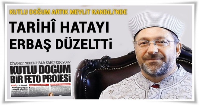 Ve Diyanet hatayı düzeltti