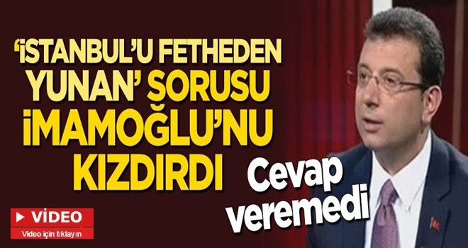 Yunan medyasındaki manşet sorusu İmamoğlu'nu kızdırdı! Cevap veremedi