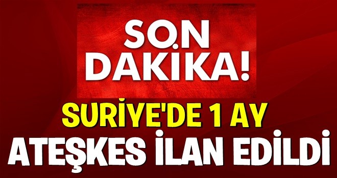 Rusya ikna edildi, Suriye'de 1 ay ateşkes ilan edildi!