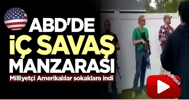 ABD'de 'iç savaş' manzarası! Protestoculara karşı silahlarıyla sokağa indiler