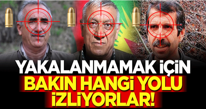 PKK terör örgütünün elebaşları yakalanmamak sürekli yer değiştiriyor!