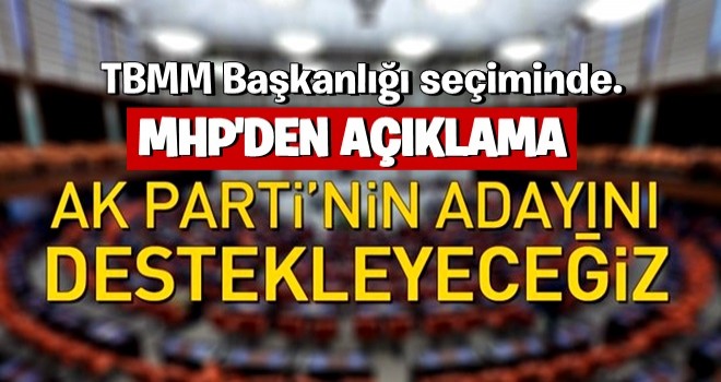 MHP AK Parti'nin adayını destekleyeceğini açıkladı .