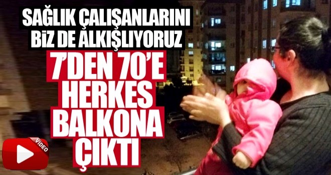 Sağlık çalışanlarına alkışlı destek