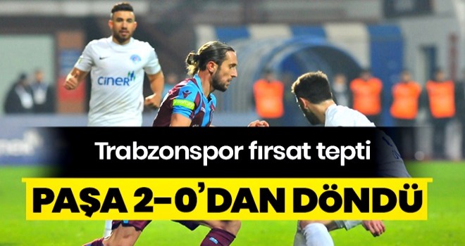 Trabzonspor 2-0 öne geçtiği maçta deplasmanda Kasımpaşa ile 2-2 berabere kaldı