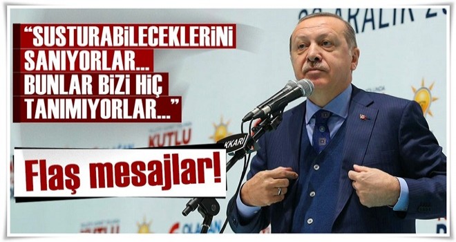 Cumhurbaşkanı Erdoğan: Bizi susturabileceklerini sanıyorlar, bunlar bizi hiç tanımıyorlar