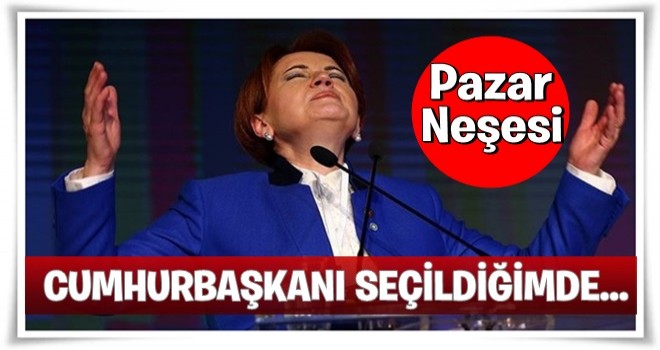 Meral Akşener: Cumhurbaşkanı seçildiğimde...