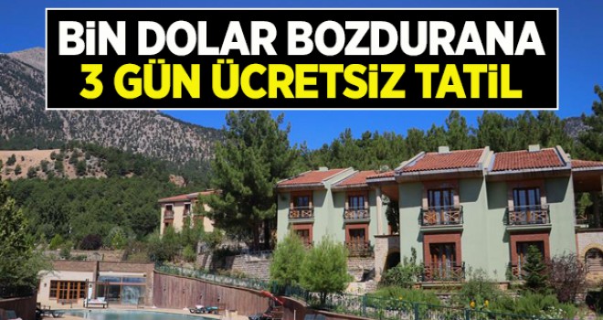 Bin dolar bozdurana 3 gün ücretsiz tatil