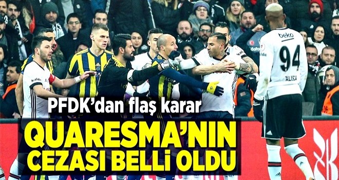 PFDK'dan flaş Quaresma kararı! .