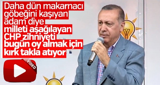 Cumhurbaşkanı Erdoğan CHP'ye yüklendi