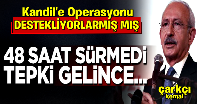 CHP en iyi bildiği şeyi yaptı...48 saat içinde çark etti!