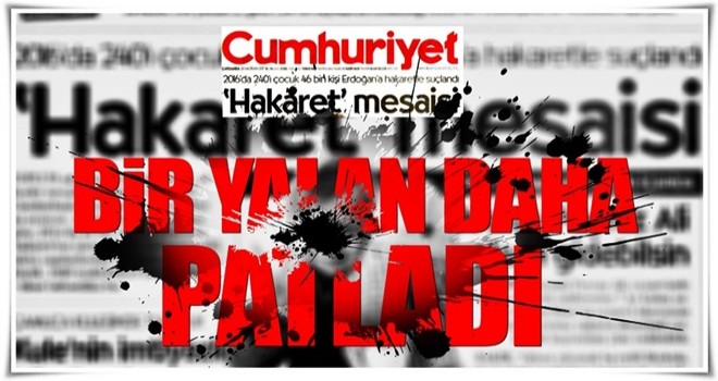 Cumhuriyet'ten büyük çarpıtma!