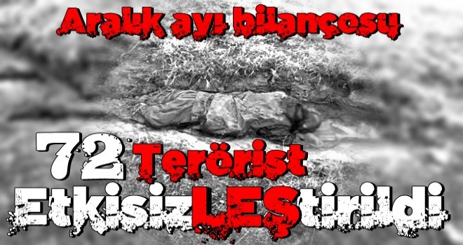 Terör örgütü YPG/PKK'ya aralık ayında ağır darbe