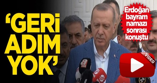 Başkan Erdoğan'dan Bayram namazı sonrası önemli açıklamalar