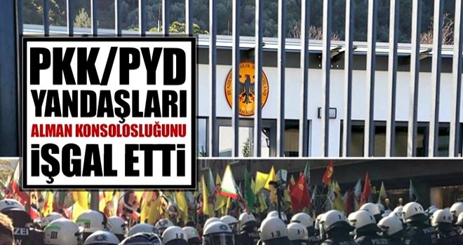 PKK/PYD yandaşları Almanya'nın Girit Konsolosluğunu işgal etti