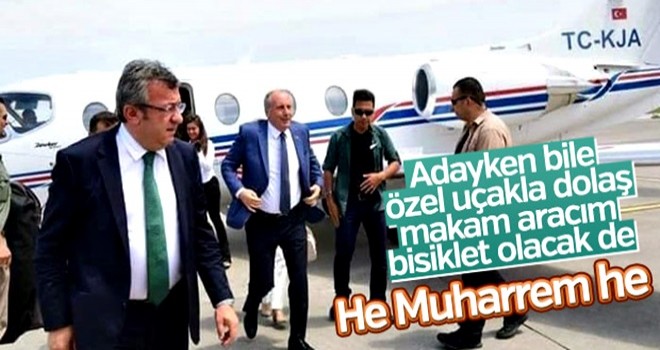 Muharrem İnce mitinglere özel uçağıyla gidiyor