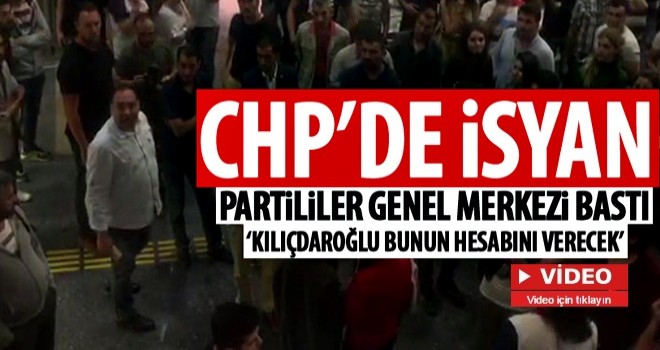 CHP Genel Merkezi'nde protesto sesleri