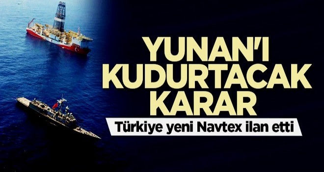 Yunan'ı kudurtacak karar! Türkiye yeni Navtex ilan etti