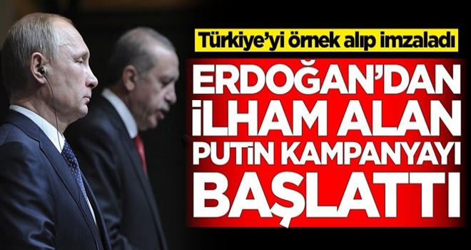 Putin, Erdoğan'dan ilham aldı! Kampanyayı duyurdu