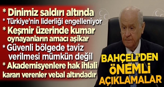 Bahçeli'den önemli açıklamalar