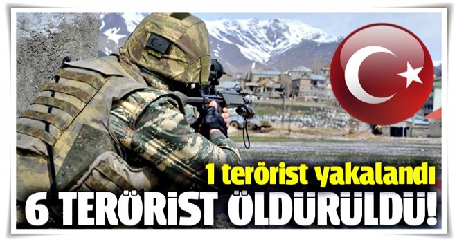 1 terörist yakalandı, 6 terörist öldürüldü