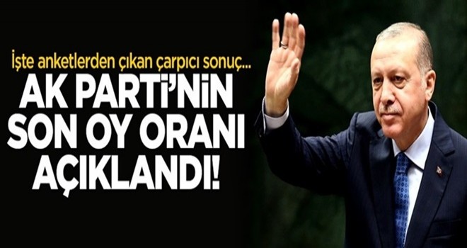 AK Parti'nin son oy oranı açıklandı! Son seçim anketleri 2018