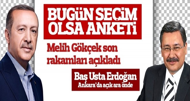 Melih Gökçek Ankara seçim anketini açıkladı! Erdoğan açık ara önde