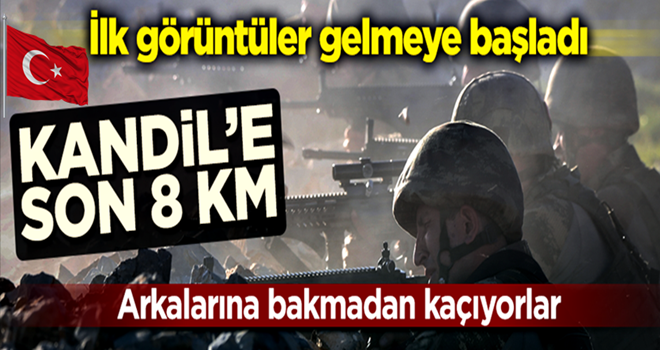 İlk görüntüler geldi! Mehmetçik Kandil'e 8 km mesafede