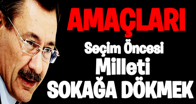 Melih Gökçek: Amaçları seçim öncesi milleti sokağa dökmek