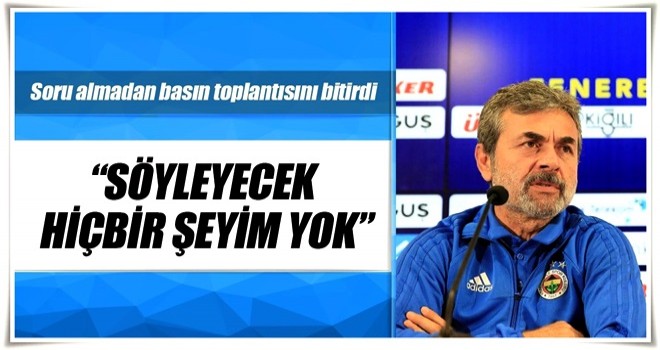 Aykut Kocaman: “Söyleyecek hiçbir şeyim yok”