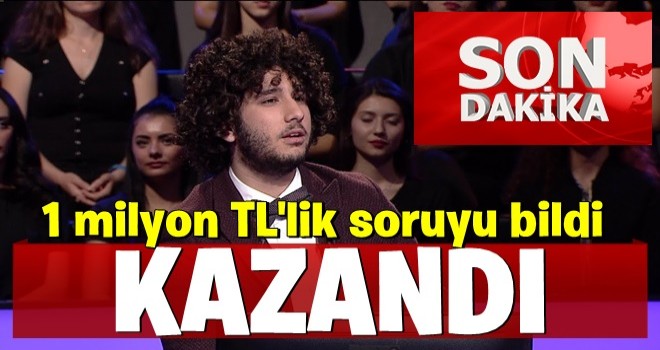 Arda Ayten, Kim Milyoner Olmak İster'de 1 milyon TL'lik büyük ödülü kazandı